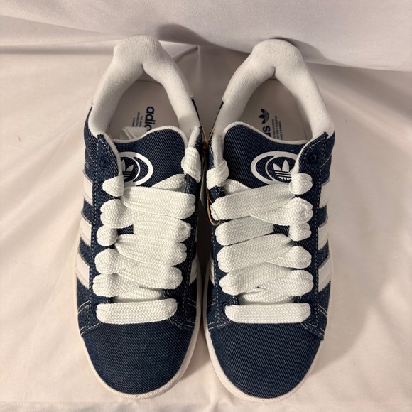 Adidas Campus Denim White Stripes Gum Sole Casual Sneakers Men's Shoes - Picture 11 of 16